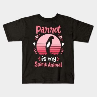 Parrot Spirit Animal Retro Kids T-Shirt